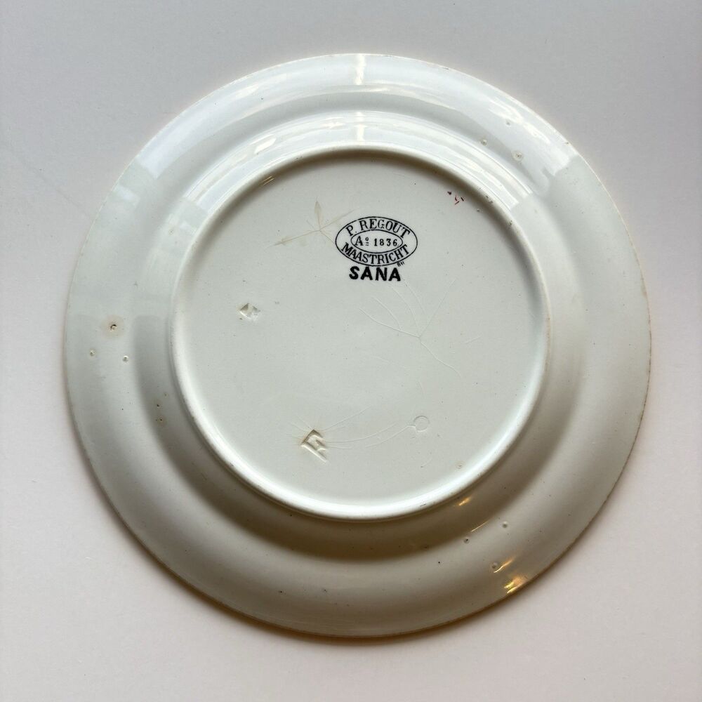 Set of 3 Antique Petrus Regout Maastricht "Sana" Plates – Dutch Transferware - Picture 15 of 16